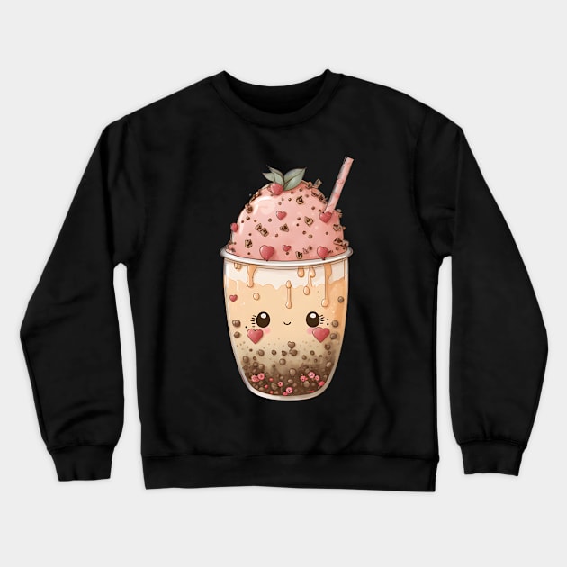 Valentine's day Bubble tea Couples boyfriend and girlfriend husband and wife lovers gift idea Crewneck Sweatshirt by Mi Styles